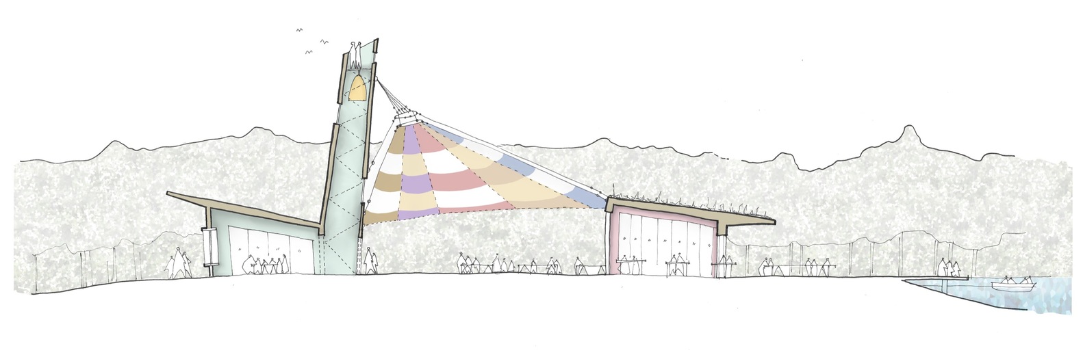 Tate Harmer's-Big Tent-Wins Competition for new Museum of Sc